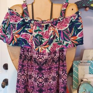 FIG & FLOWER OFF THE SHOULDER BOHEMIAN BLOUSE